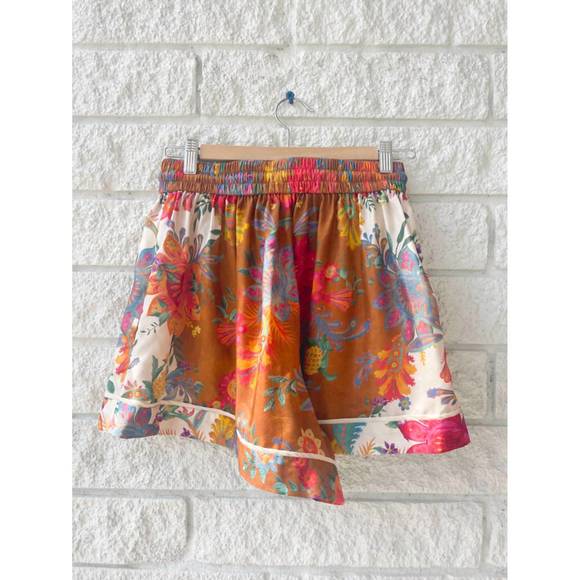 NEW ZIMMERMANN ginger relaxed short in cream/brown floral - Picture 4 of 4